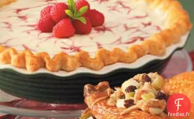 Tarte au Fromage Tourbillonnant aux Framboises