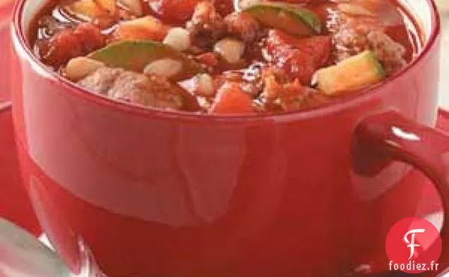 Soupe à La Saucisse de Courgettes