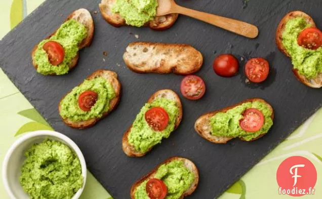 Crostini au Pesto de Pois