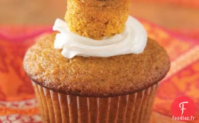 Cupcakes à La Citrouille Fourrés à La Crème