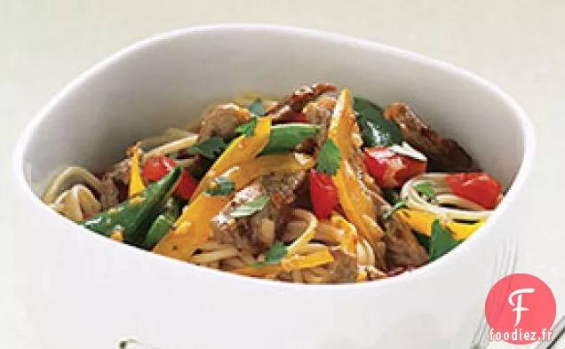 Boeuf et Nouilles aux Légumes Frais