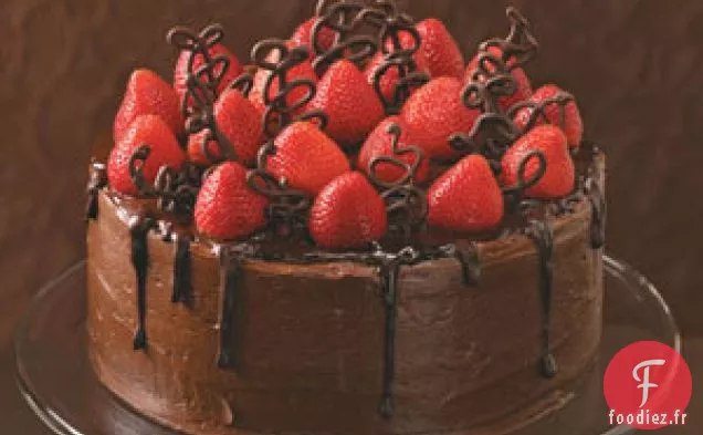 Gâteau de Célébration Chocolat-Fraise