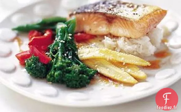 Saumon Avec Vinaigrette De Soja Sucrée