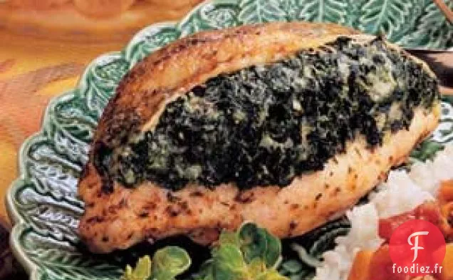 Poulet Farci aux Épinards