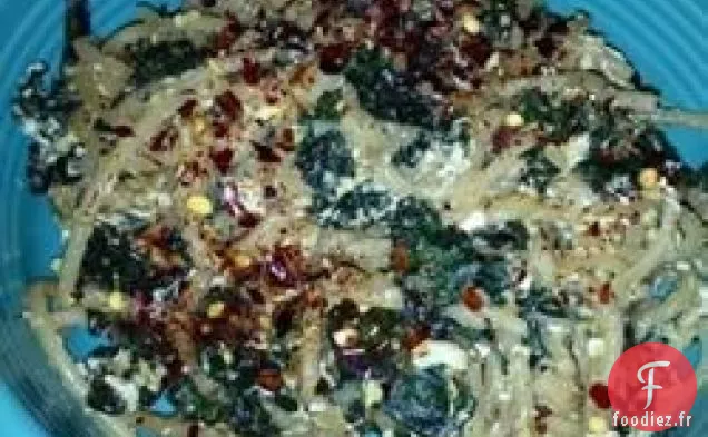 Chou Frisé Asiatique avec des Nouilles