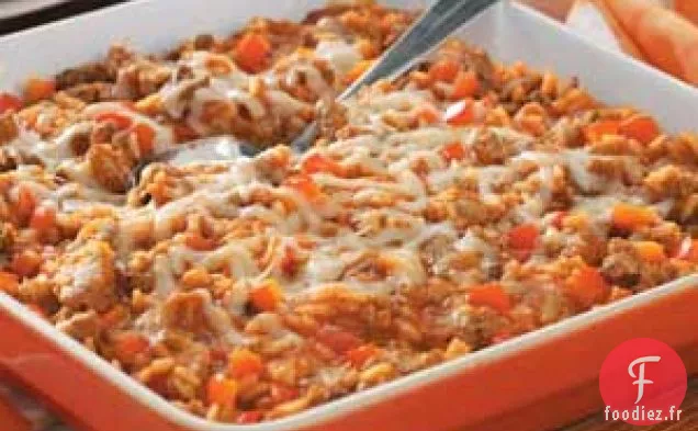 Casserole de Riz à la Saucisse Italienne