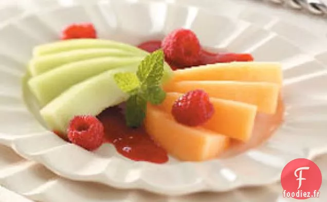Melon à la Sauce aux Framboises