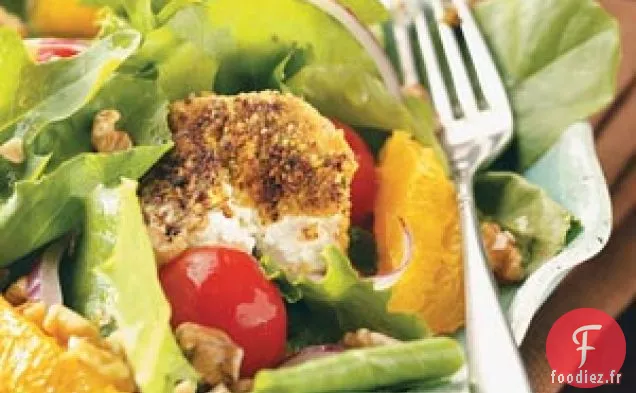 Salades au Fromage de Chèvre en Croûte de Pistache