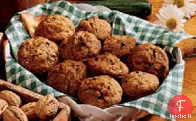 Muffins Courgettes-Pépites de Chocolat