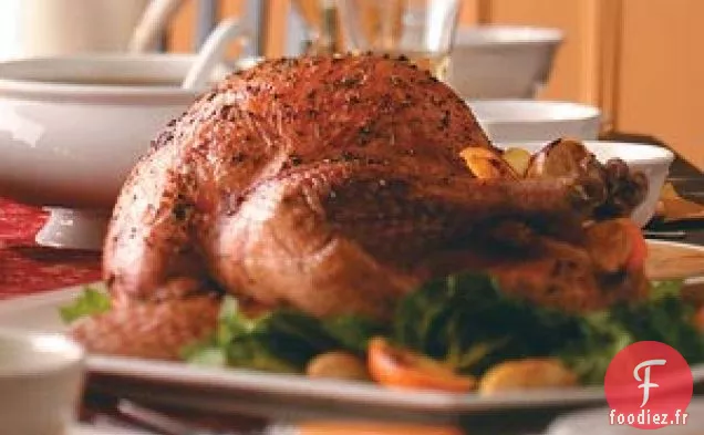 Dinde Rôtie à l'Ail et aux Herbes