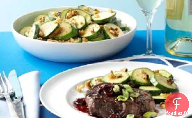 Steaks de Filet avec Sauce aux Cerises