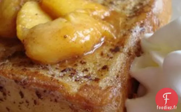Pain Perdu Farci au Mascarpone et aux Pêches