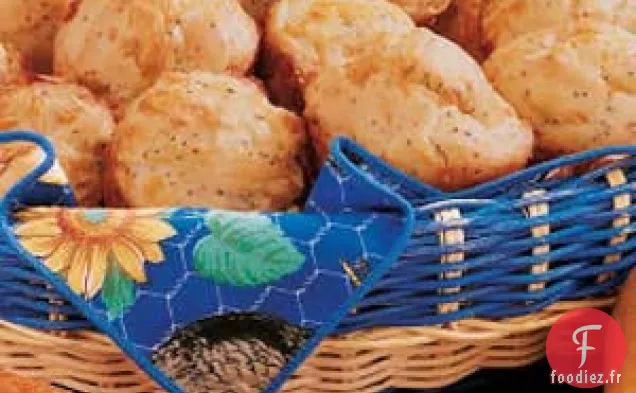 Muffins au Pavot et au Cheddar