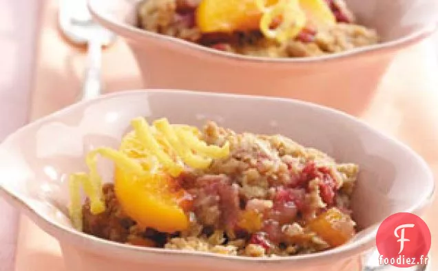 Croustillant de Rhubarbe à la Pêche