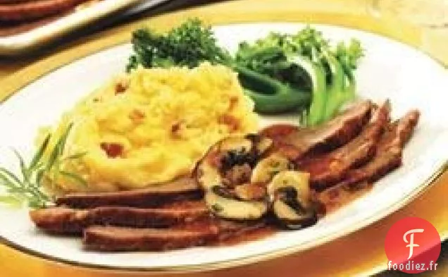 Poitrine de Bœuf aux Champignons et Oignons Perlés