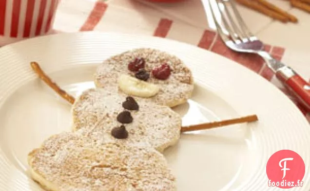 Bonhommes de Neige aux Crêpes à la Banane