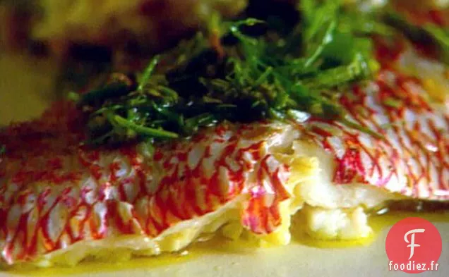 Vivaneau Rouge Rôti au Romarin