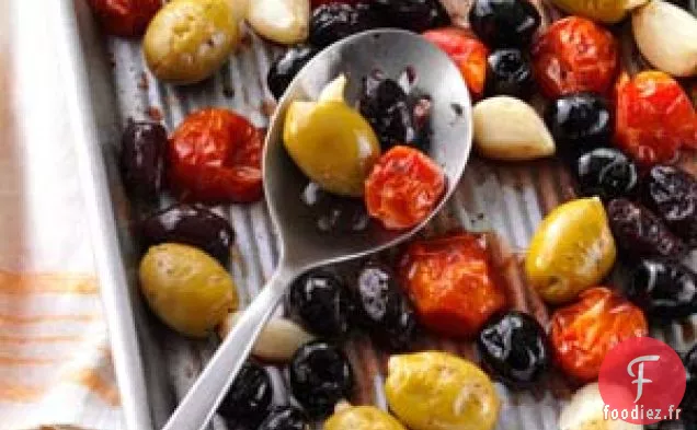 Olives et Tomates Rôties aux Herbes