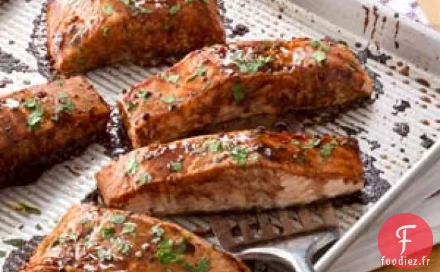 Saumon avec Glaçage Balsamique-Miel