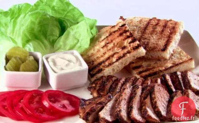 Sandwichs au Porc avec Sauce Barbecue Blanche