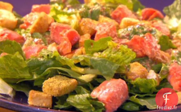 Salade de Saumon au Chili Rouge-Vinaigrette César