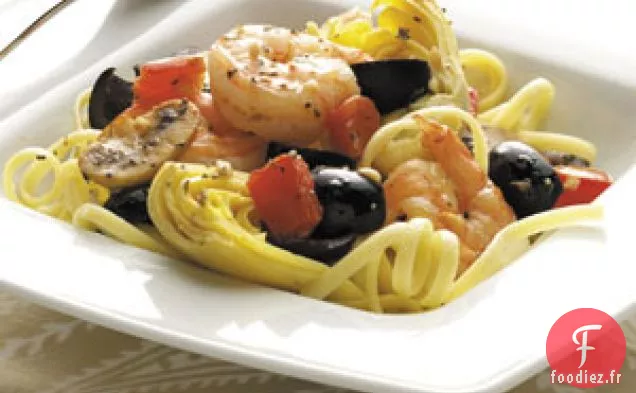 Crevettes Méditerranéennes et Linguine