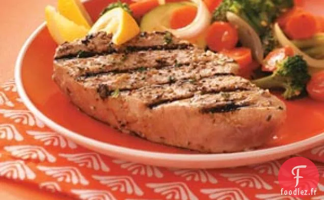 Steaks de Thon Grillés à l'Ail et aux Herbes