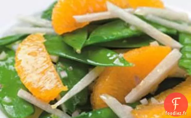 Salade de Pois Mange-tout, Orange et Jícama