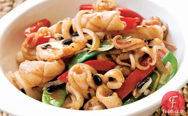 Recette De Calamars Sautés À La Sauce Aux Haricots Noirs
