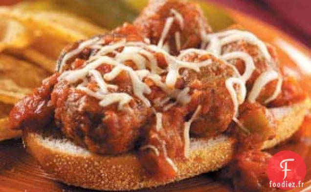 Sous-Marins de Boulettes de Viande à Face Ouverte