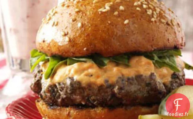 Burgers au Basilic avec Mayonnaise aux Tomates Séchées