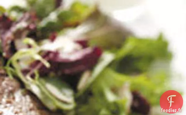 Légumes Verts Mélangés avec Vinaigrette Ail-Basilic
