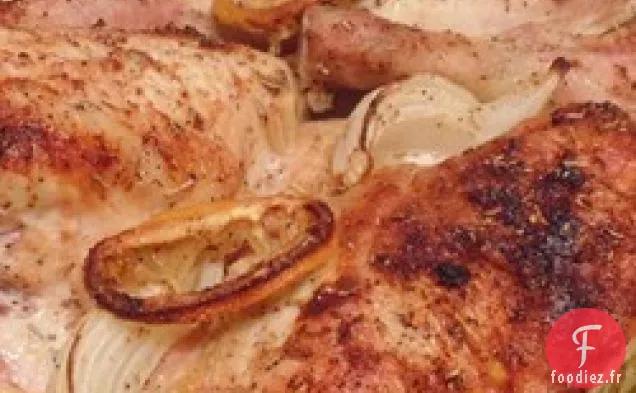 Poulet Rôti au Citron et Romarin
