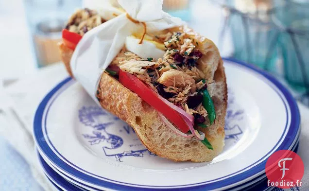 Sandwichs à la Salade de Thon Italienne avec Vinaigrette aux Olives Noires