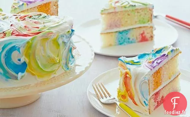 Gâteau Ruban Arc-En-Ciel