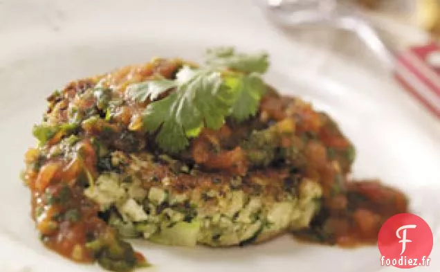Galettes de Poulet avec Salsa aux Tomates Rôties