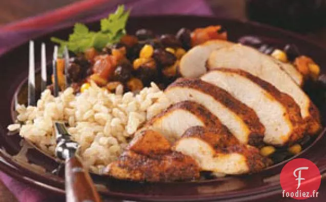 Poulet aux Haricots Noirs avec Riz pour Deux