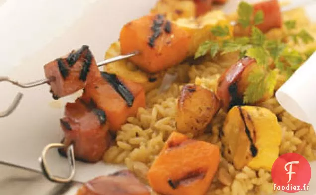 Brochettes de Jambon et Patates Douces pour 2