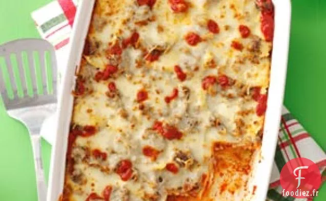Lasagne aux Raviolis à la Saucisse