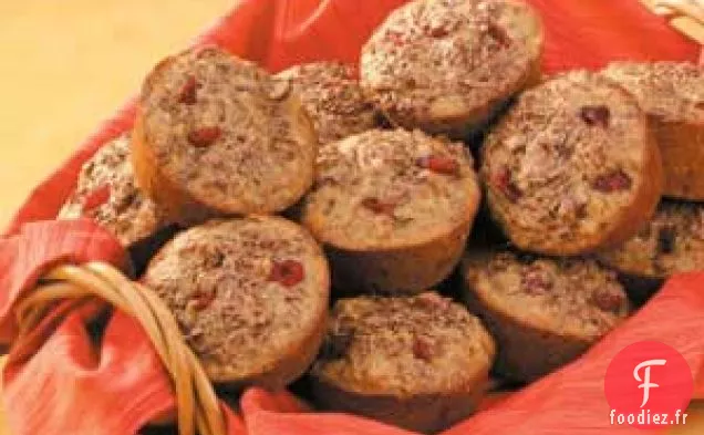Muffins aux Canneberges et au Lin