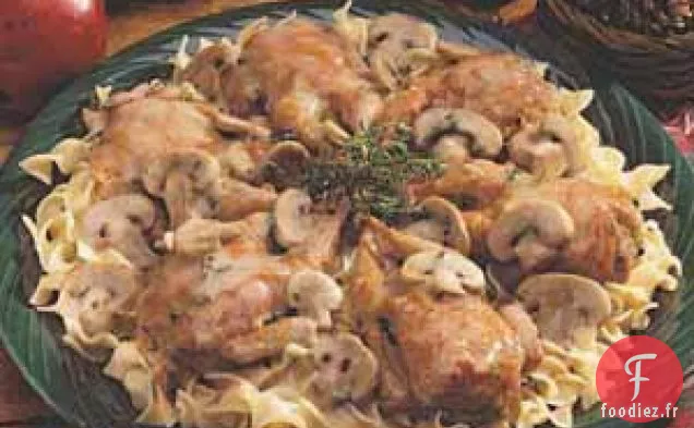 Caille en Sauce aux Champignons