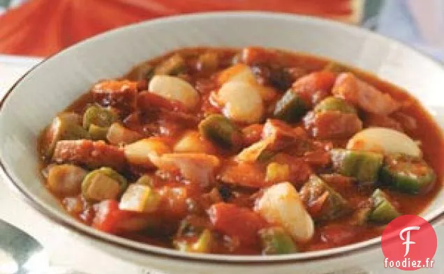 Ragoût de Gombo et de Haricots au Beurre