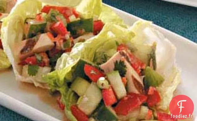 Salade de Poulet Asiatique Tasses de Laitue