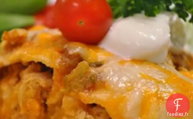 Casserole Facile d'Enchilada au Poulet au Chili