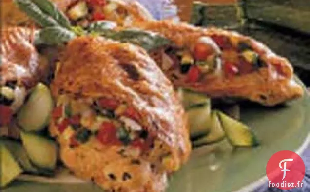 Poulet Farci aux Courgettes