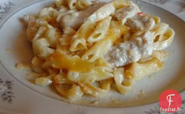 Tetrazzini au Poulet au Fromage et Crémeux