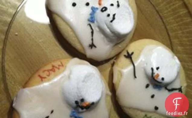 Biscuits Bonhomme de Neige Fondus