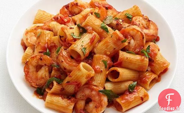 Rigatoni aux Crevettes Épicées