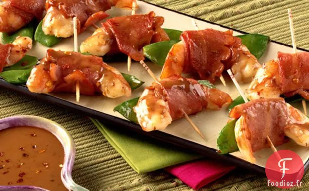 Amuse-Gueules à la Dinde et au Bacon de Style Asiatique