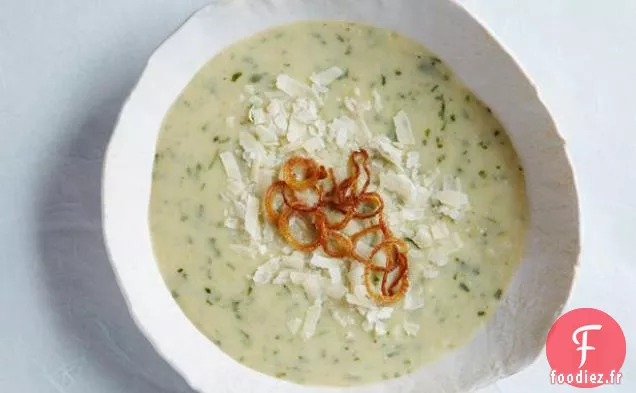 Soupe de Pommes De Terre Rôties aux Poireaux